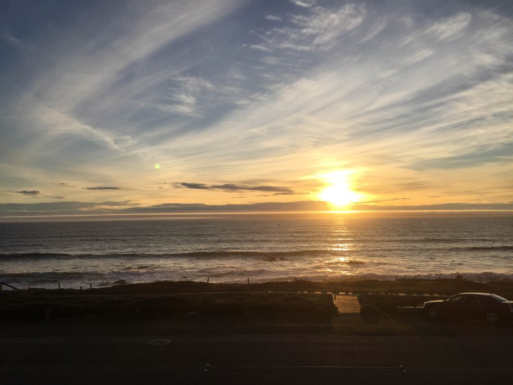 Hwy 1 sunset in Cambria